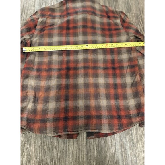 Kuhl Shirt Men's L Brown Plaid The Law Long Sleeve Flannel Outdoor Hiking Grunge - Picture 9 of 10